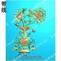 藏式家具扶手荷花板带线2精雕图(ZSJJ-05-01)