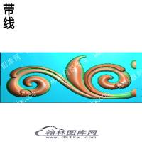 藏花家具小角花带线精雕图(ZSJJ-06-02)