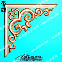 藏式简单角花带线精雕图(ZSJJ-06-18)