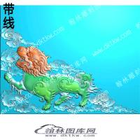 藏式狮子佛龛法座角花带线精雕图(ZSJJ-06-22)