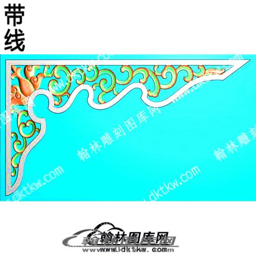 藏式纹路角花带线精雕图(ZSJJ-06-23)