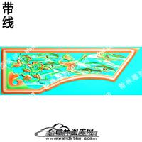 古建杜鹃花鸟雀替带线精雕图1(ZSJJ-06-25)