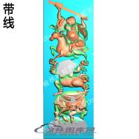 藏式人马狮子象法桌背板带线111(ZSJJ-07-32)