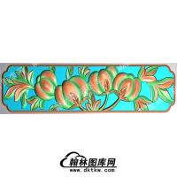 藏式植物花草南瓜围板牙板精雕图(ZSJJ-07-40)