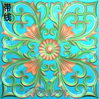 藏家家具方形西洋带线精雕图(ZSYH-01-01)