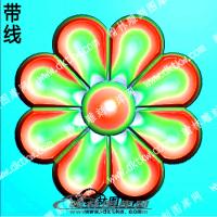 藏式简单洋花2精雕图(ZSYH-02-02)