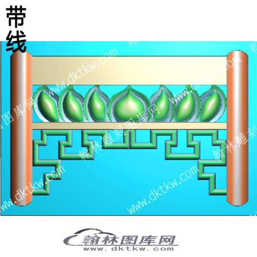 藏式洋花 镂空洋花带线精雕图(ZSYH-02-08)