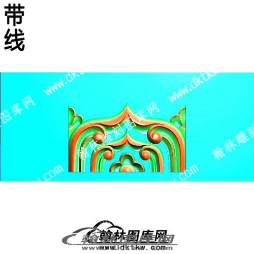 藏式洋花 木线单个装饰精雕图2(ZSYH-02-09)
