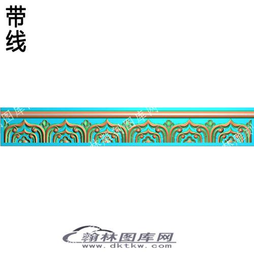 藏式家具 牙板围板木线装饰带线精雕图(ZSJJ-10-14)