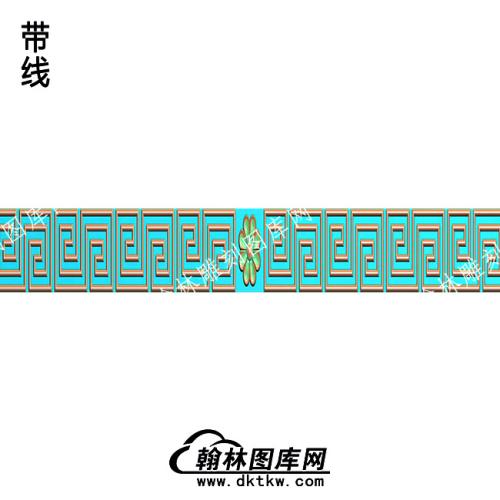 藏式家具 长城线横条带线精雕图(ZSJJ-10-15)