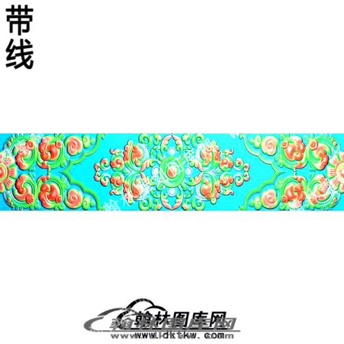 藏式家具 长短床花带线精雕图(ZSJJ-10-16)