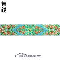 藏式家具 长短床花有底纹带线精雕图(ZSJJ-10-18)