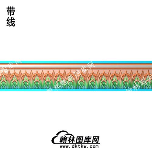 藏式家具 长条藏花牙板带线精雕图(ZSJJ-10-19)