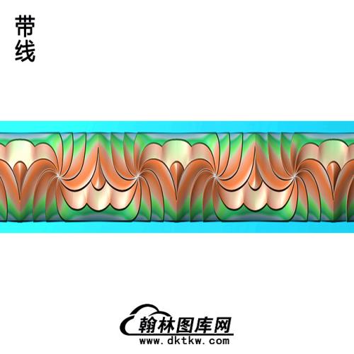 藏式家具波浪纹理牙板围板精雕图(ZSJJ-10-21)