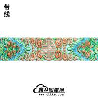 藏式家具围板牙板花板带线精雕图(ZSJJ-10-29)