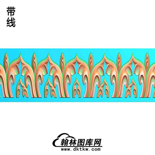 藏式家具牙板围板带线精雕图1(ZSJJ-10-32)