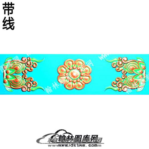 藏式家具洋花围板牙板精雕图(ZSJJ-10-34)