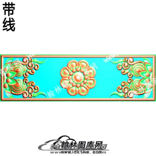 藏洋花圆形围板牙板带线精雕图(ZSJJ-10-44)