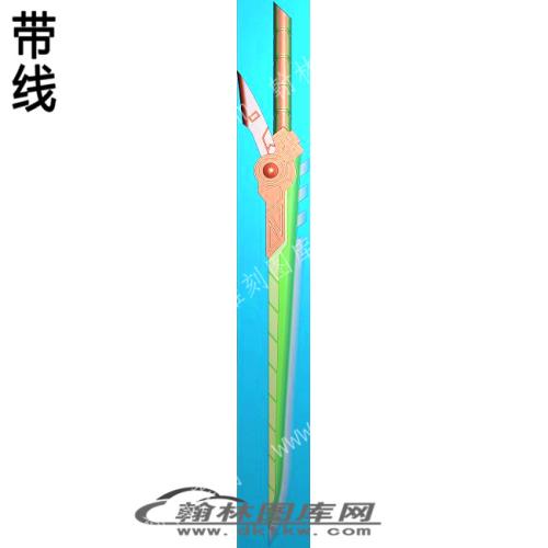工艺品游戏武器宝剑剑姬武器原计划带线精雕图(DJF-377)