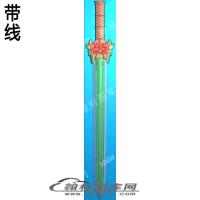 工艺品游戏武器宝剑武器逆鳞剑带线精雕图(DJF-386)