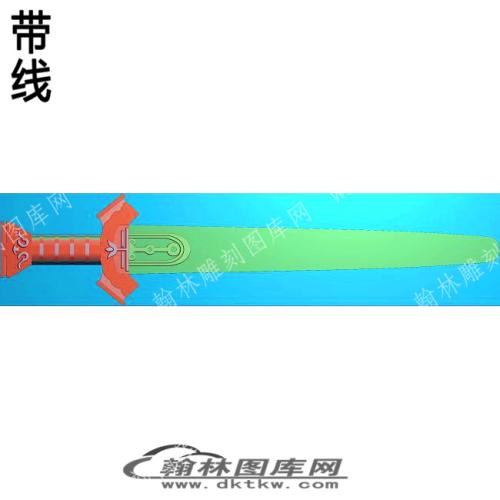 工艺品游戏武器宝剑玄铁重剑带线精雕图(DJF-388)