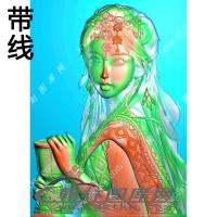 中式精雕图美女人物精雕图（ZSRW-001）