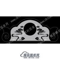 墓碑碑头祥云线雕图（MBBT-228)