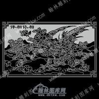 墓碑栏板半生花伴相依相（MBLB-584)