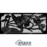 墓碑栏板莲花线雕图（MBLB-565)