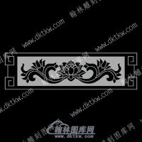 墓碑栏板莲花线雕图（MBLB-573)