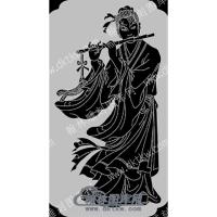 墓碑其它韩湘子人物线雕图（MBQT-115)