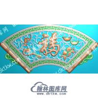 扇形蝙蝠福精雕图（ZSDW-004）