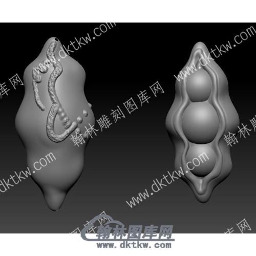 立体扁豆圆雕图（YDZH-112）
