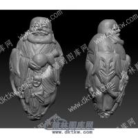 立体骑兽十八罗汉圆雕图（YDLH-006）