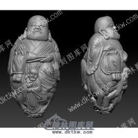 立体骑兽十八罗汉圆雕图（YDLH-011）