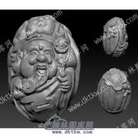立体如意荷叶禄星圆雕图（YDCS-020）