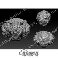立体动物笑面虎圆雕图（YDDW-009）