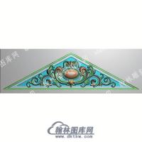 欧式冒顶三角形洋花精雕图（OSYH-294）