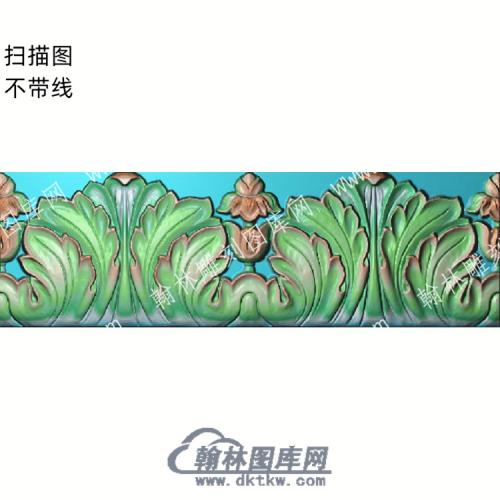 欧式长条洋花扫描图（OSYH-007）