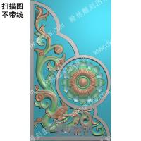 墓碑抱鼓莲花扫描图（MBBG-1164)