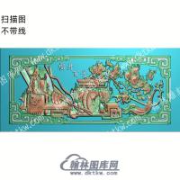 中式博古榴开百子箭石榴扫描图（ZSBG-040）