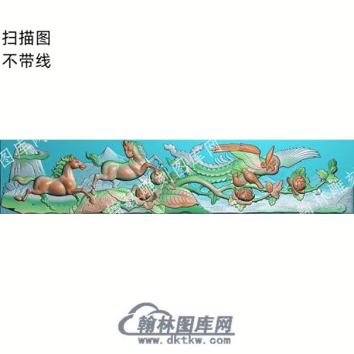 中式凤凰马花山扫描图（ZSDW-050）