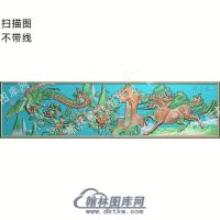 中式凤凰麒麟牡丹扫描图（ZSDW-111）