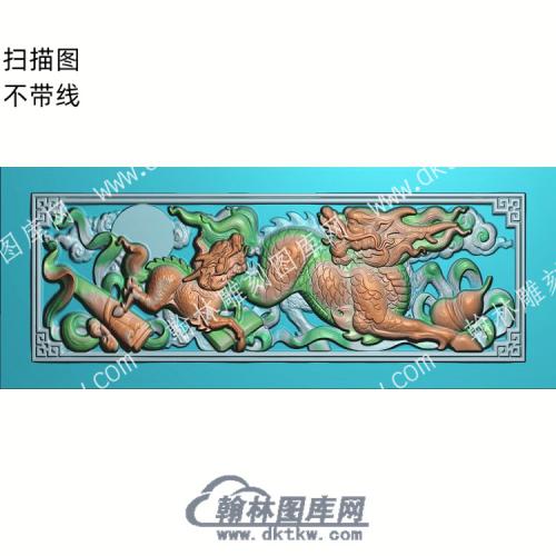 中式麒麟葫芦精雕图（ZSDW-116）