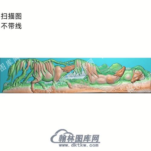 中式三牛戏水精雕图（ZSDW-087）