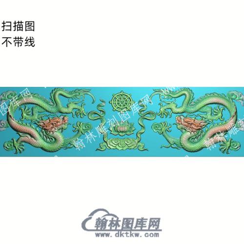 中式双龙莲花精雕图（ZSDW-117）