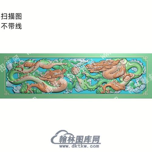 中式双龙戏珠精雕图（ZSDW-122）