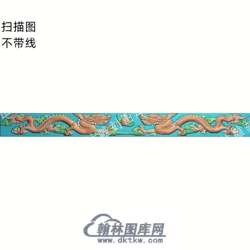 中式双龙戏珠精雕图（ZSDW-136）