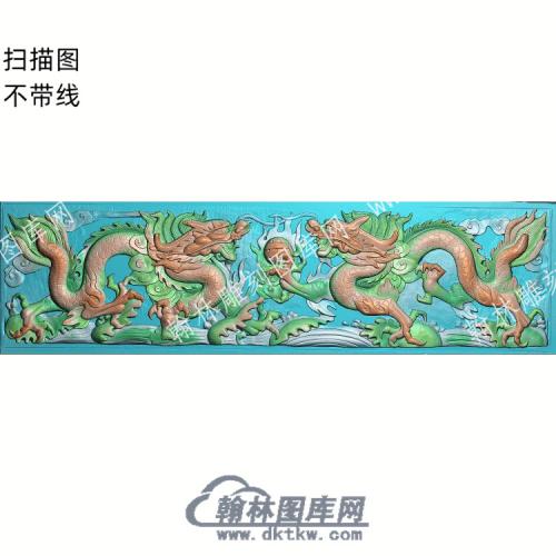 中式双龙戏珠精雕图（ZSDW-154）