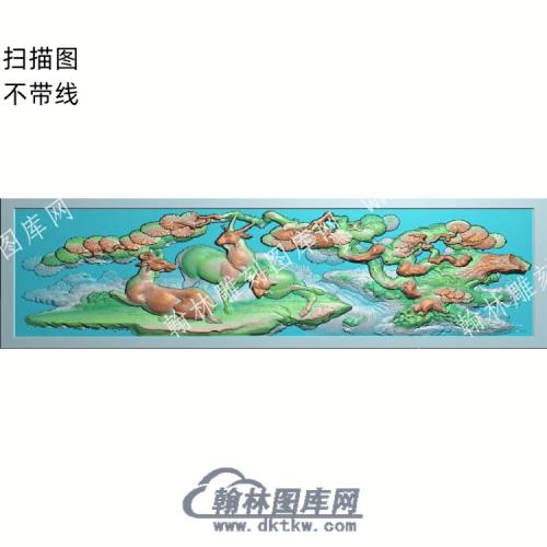 中式羊松柏精雕图（ZSDW-064）